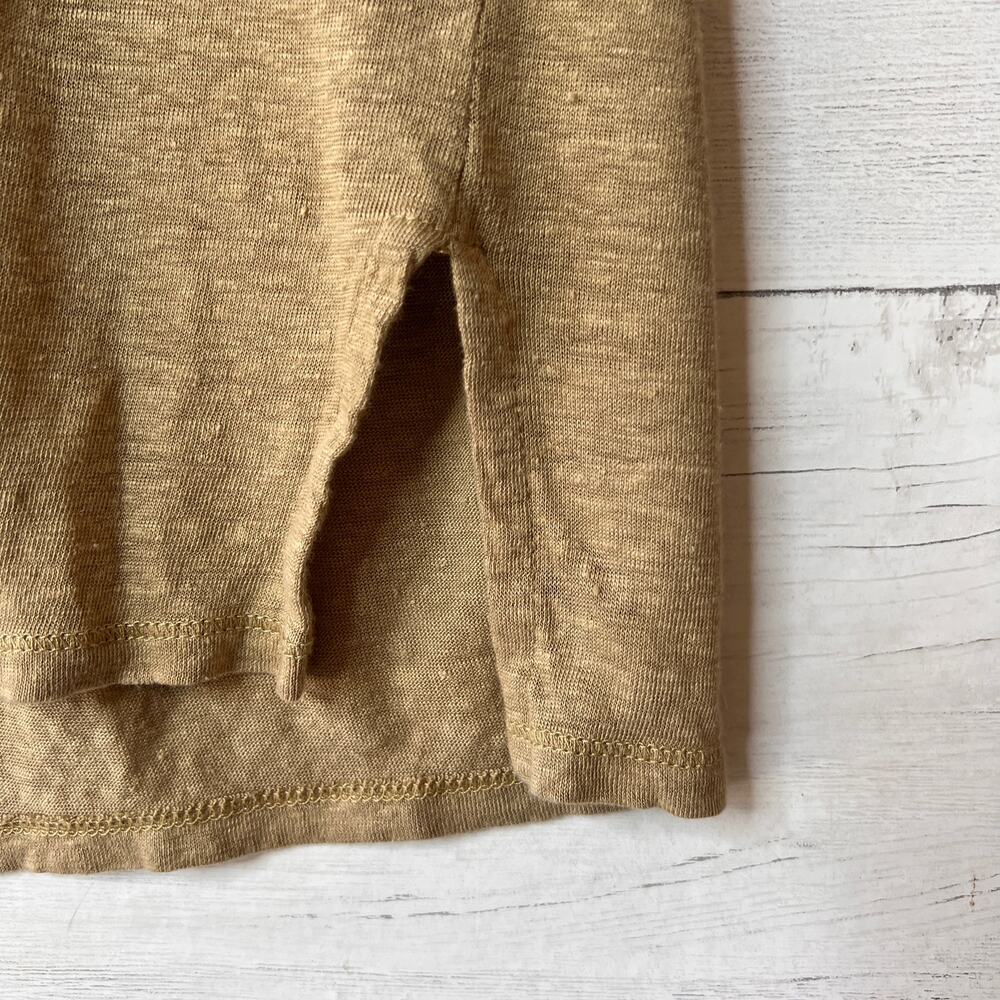 Vince Shirt Womens Size Medium Tan 100% Linen Top Breathable Summertime - Picture 5 of 16